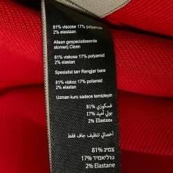 Pre Owned Roland Mouret Red Jersey One-Shoulder Short Dress S