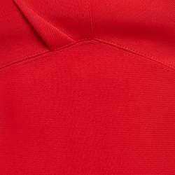 Pre Owned Roland Mouret Red Jersey One-Shoulder Short Dress S