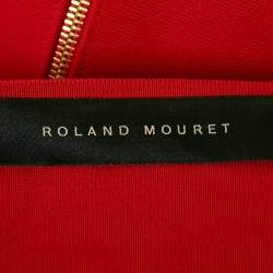 Pre Owned Roland Mouret Red Jersey One-Shoulder Short Dress S