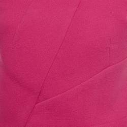 Pre Owned Roland Mouret Pink Wool One-Shoulder Top M