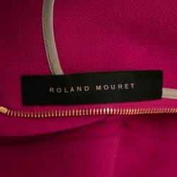 Pre Owned Roland Mouret Pink Wool One-Shoulder Top M