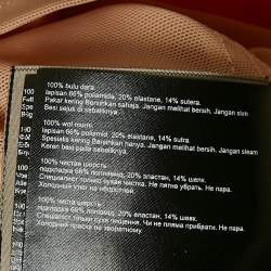 Pre Owned Roland Mouret Orange Crepe Wool Belted Sheath Dress M