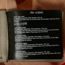 Pre Owned Roland Mouret Orange Crepe Wool Belted Sheath Dress M