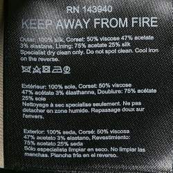 Pre Owned Roland Mouret Navy Blue Textured Silk Bow Detail One-Shoulder Top M