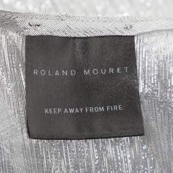 Roland Mouret x Net-a-Porter Silver Silk One Strap Top XXL