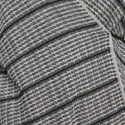 Roland Mouret Black/Silver Lurex Knit Asymmetric Cardigan S