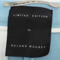 Roland Mouret Light Blue Wool Top and Pants Set M