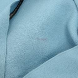 Roland Mouret Light Blue Wool Top and Pants Set M