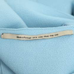 Roland Mouret Light Blue Wool Top and Pants Set M
