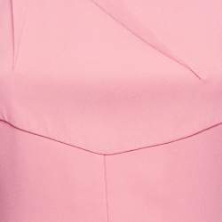 Roland Mouret Pink Crepe Cut-Out Back Midi Dress S