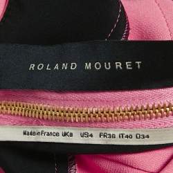 Roland Mouret Pink Crepe Cut-Out Back Midi Dress S
