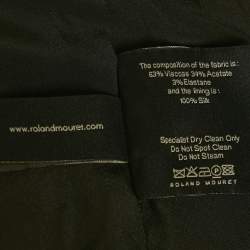 Pre Owned Roland Mouret Monochrome Crepe Halter Neck Top S