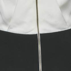 Pre Owned Roland Mouret Monochrome Crepe Halter Neck Top S