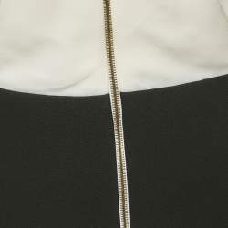 Pre Owned Roland Mouret Monochrome Crepe Halter Neck Top S