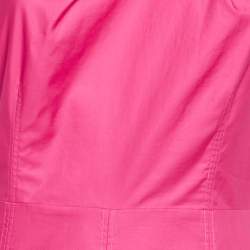 Pre Owned Roland Mouret Pink Cotton One-Shoulder Long Dress M