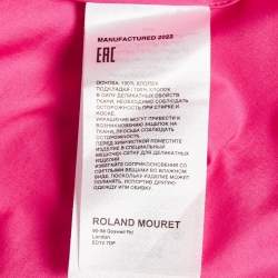 Pre Owned Roland Mouret Pink Cotton One-Shoulder Long Dress M