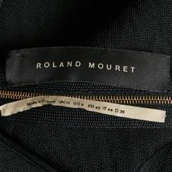 Roland Mouret Black Textured Knit Bodycon Dress M