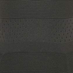 Roland Mouret Black Stretch Knit Flared Maxi Dress M