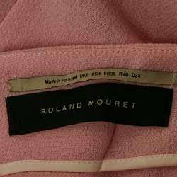 Roland Mouret Pink Wool Pleated Pencil Skirt S