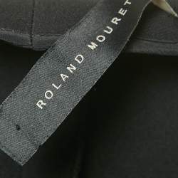 Pre Owned Roland Mouret Black Crepe Slit Detail Trousers XXL