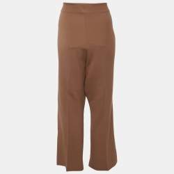 Roland Mouret Brown Crepe Trousers XL