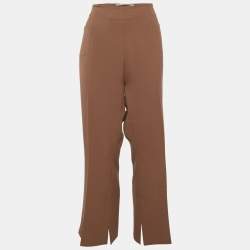 Roland Mouret Brown Crepe Trousers XL