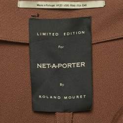 Roland Mouret Brown Crepe Trousers XL