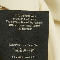 Pre Owned Roland Mouret Beige Crepe Cut-Out Mini Dress S