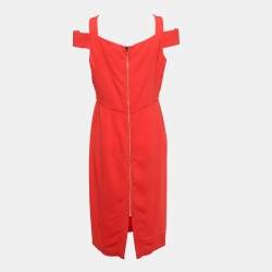 Pre Owned Limited Edition by Roland Mouret Bright Red Stretch Crepe Erskin Dress L