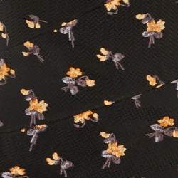 Pre Owned Roland Mouret Black Crepe Floral Embroidered Off Shoulder Winslow Mini Dress M