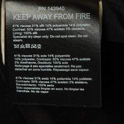 Pre Owned Roland Mouret Black Crepe Floral Embroidered Off Shoulder Winslow Mini Dress M