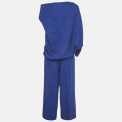 مملوكة مسبقًا طقم رولات موريت أزرق مغزول مع طيات كبير (لارج)