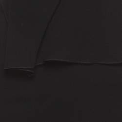 Pre Owned فستان رولان موريه كريب أسود غير متماثل ضيق مقاس صغير (إكسترا سمول)