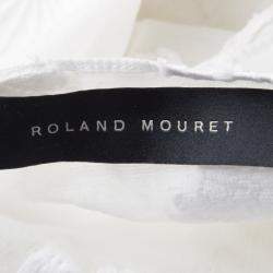 Pre Owned Roland Mouret Off White Cotton Daisy Fil Coupe Draped Eugene Top S