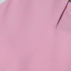 Pre Owned Roland Mouret Pink Criss-Cross Strap Detail Top L