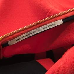 Pre Owned Roland Mouret Red Moss Crepe Stretch Peplum Top S