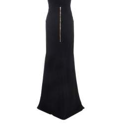 Pre Owned Roland Mouret Black Stretch Crepe Fit And Flare Aries Skirt L