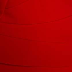 Pre Owned Roland Mouret Red Crepe One Shoulder Abuta Dress L