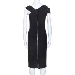 Pre Owned Roland Mouret Black Stretch Elsom Bodycon Dress M