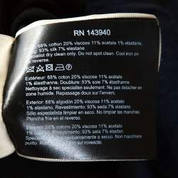 Pre Owned Roland Mouret Navy Blue Floral Waffle Cotton Grendon Dress M