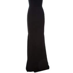 Pre Owned Roland Mouret Black Crepe Mermaid Maxi Skirt M