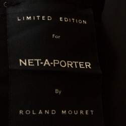 Pre Owned Roland Mouret Black Wool Crepe Strapless Sheath Dress L