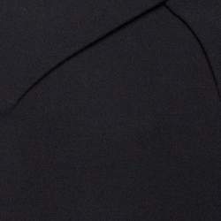 Pre Owned Roland Mouret Black Wool Crepe Strapless Sheath Dress L