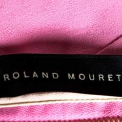 Pre Owned Roland Mouret Pink Crepe One Shoulder Amaral Dress S