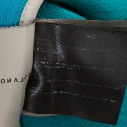 Pre Owned Roland Mouret Teal Blue Wool Crepe Arreton Pencil Skirt M