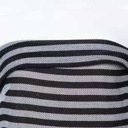 Roland Mouret Monochrome Striped Cotton Basketweave Layan Dress M