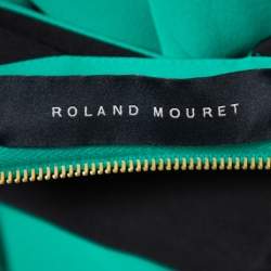 Pre Owned Roland Mouret Green Crepe Cut-Out Detail Cold Shoulder Long Dress XL