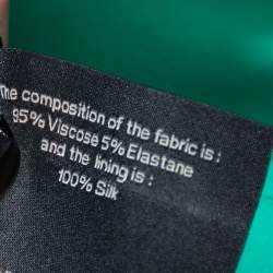 Pre Owned Roland Mouret Green Crepe Cut-Out Detail Cold Shoulder Long Dress XL