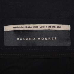 Pre Owned Roland Mouret Black Crepe Ruffled Faux Wrap Midi Skirt XL