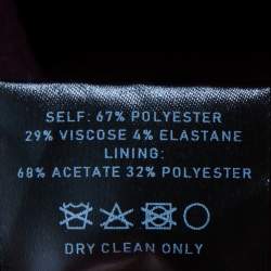 Pre Owned Roland Mouret Burgundy Crepe Asymmetric Hem Heron Top L